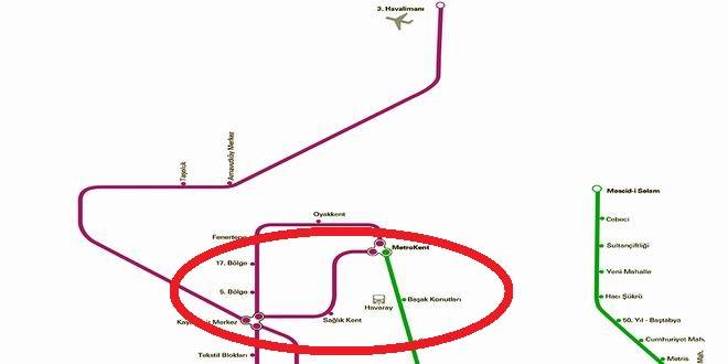 basaksehirkayasehirmetroguzergahi