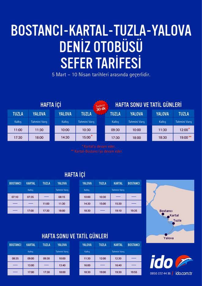IDO_TUZLA_YALOVA_TARIFE