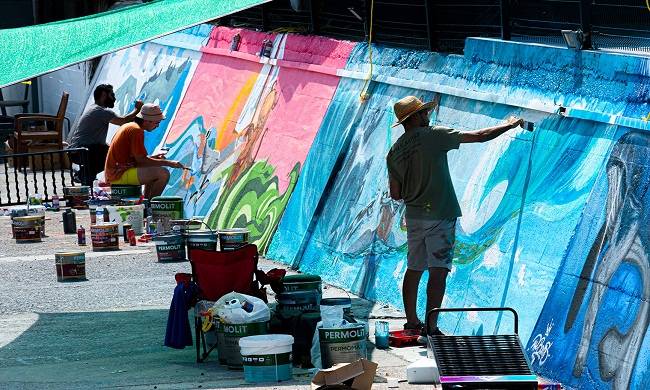 kalamis marina mural graffiti ile renklendi video