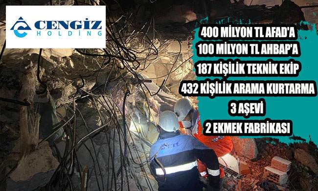 cengiz holdingden deprem bolgesine 500 milyon tl bagis