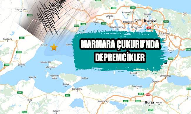marmara denizinde iki deprem
